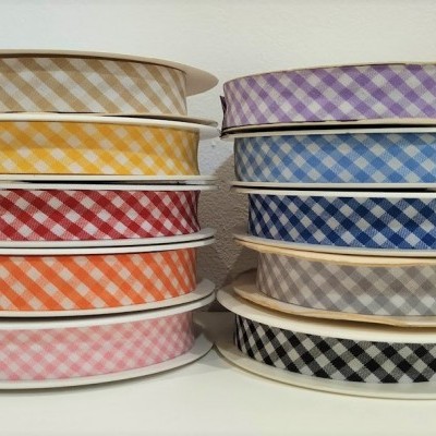 Fita de Viés | Xadrez | 18mm