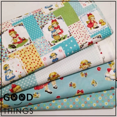 QUILT GATE FABRICS | Margret & Sophie | Squares Blue