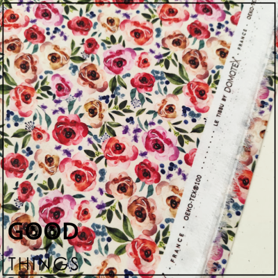 DOMOTEX | Floral Vintage Aguarela | Rosas