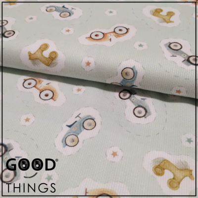 Fustão | Toys | Estrelas fundo Verde Água