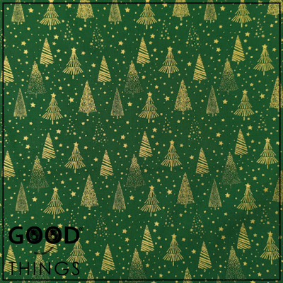 Tecido Natal | Árvore de Natal fundo Verde