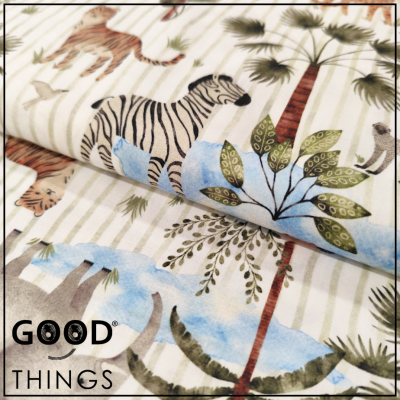 DOMOTEX | Animais na Selva fundo Riscas