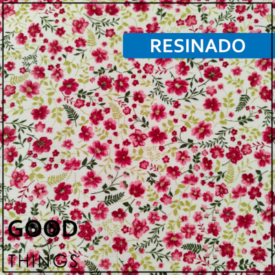 Tecido Resinado | Florinhas Rosa