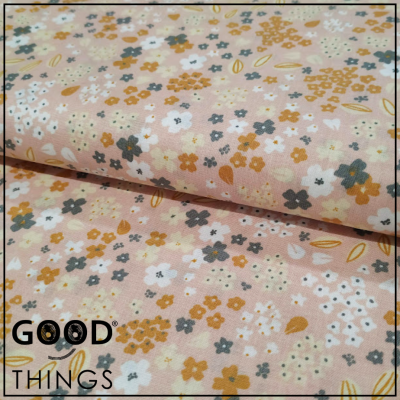 Tecido Jardim Florido | Doaby Salmão