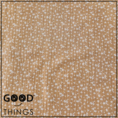 Musselina | Double Gauze | Folhinhas fundo Mostarda