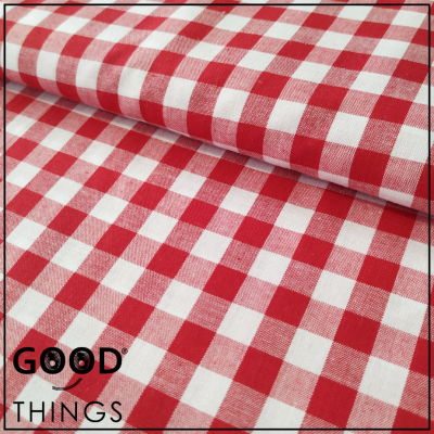 Retalho 50 x 140cm - Tecido Xadrez Vicky | Vermelho