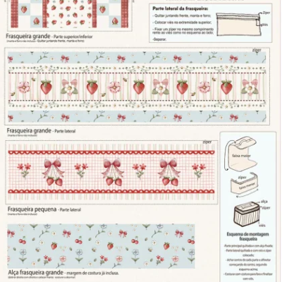 FUXICOS E FRICOTES | Frutas Vermelhas  | Necessaires e Bolsinhas