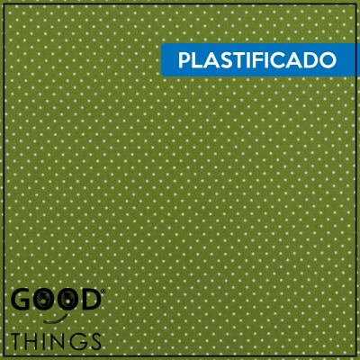 Tecido Plastificado | Bolinhas Verde Seco