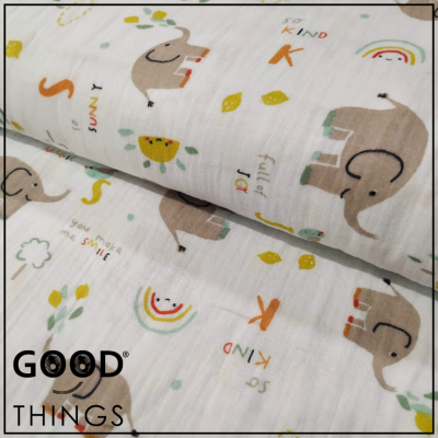 Musselina | Double Gauze | Alfabeto Elefantes