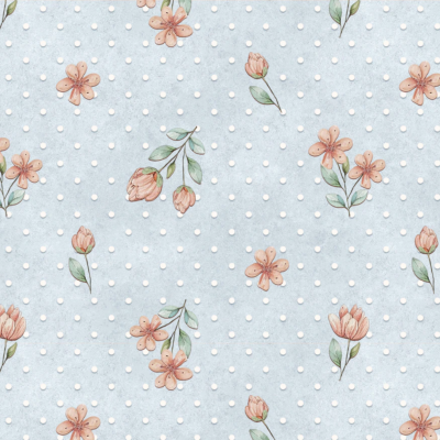 FUXICOS E FRICOTES | Floridinhos Fofos | Floral Fofo Azul