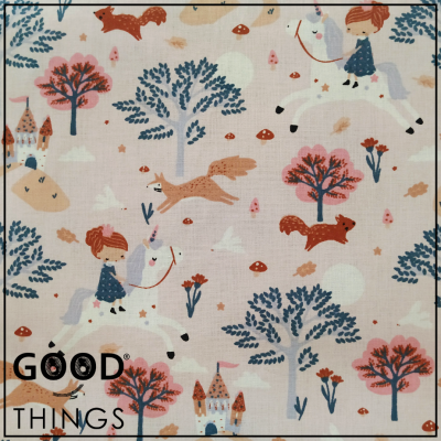 Tecido Princesas e Unicórnios