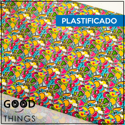 Tecido Plastificado | Emojis de Verão