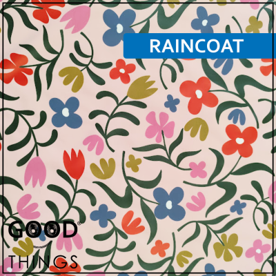 Tecido Gabardine | Flores fundo Rosa