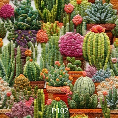 Tecido Plastificado | Cactus Bordados