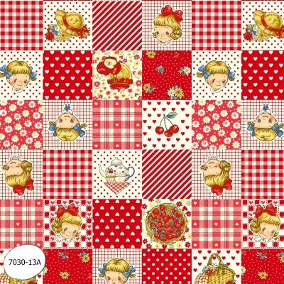 QUILT GATE FABRICS | Margret & Sophie | Small Patchwork Squares Red