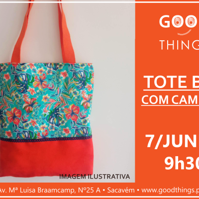 Workshop Tote Bag com Camurça