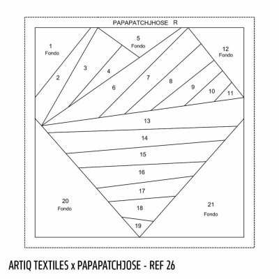 Bloco de Patchwork | Coração