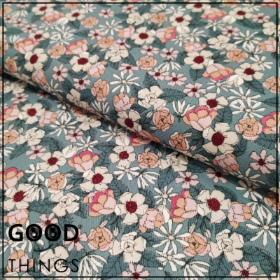 Vaiela Floral fundo Azul