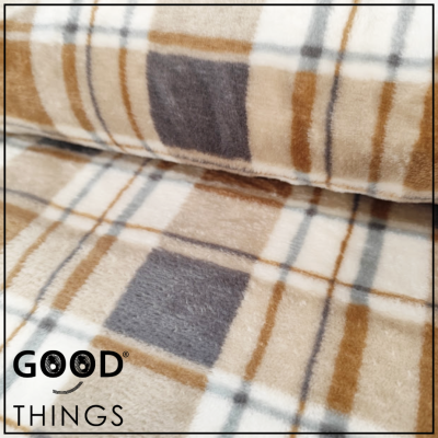 Coralina Xadrez Bege e Cinza