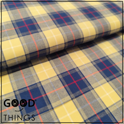 Vaiela Tartan Azul e Amarelo