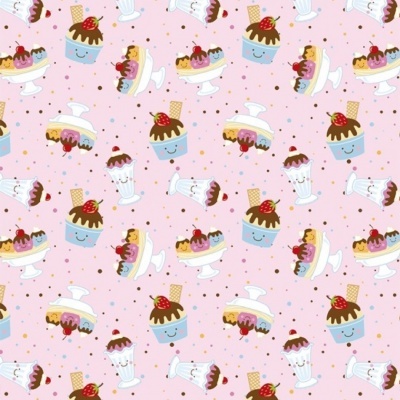 Retalho 40 x 150cm - FABRICART | Sorvetinho | Gelados de Taça