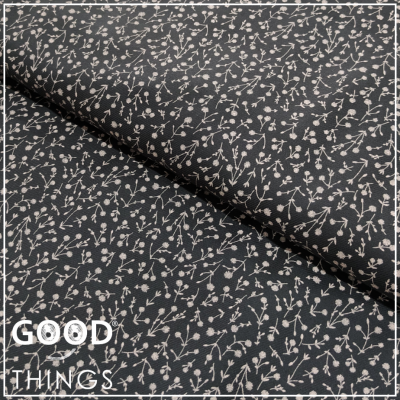 Vaiela Antracite Florinhas Rosa