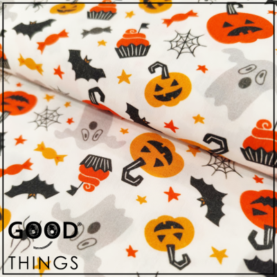 Tecido Halloween | Abóboras e Fantasminhas