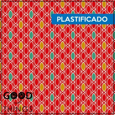 Tecido Plastificado | Geométrico Ada Vermelho