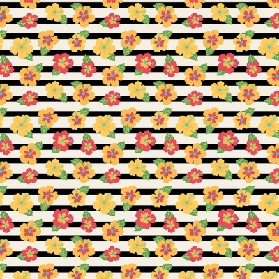 FABRICART | Tropical | Hibiscos nas Riscas