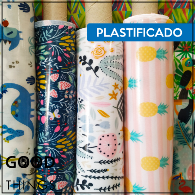 Tecido Plastificado | Ananases com Riscas
