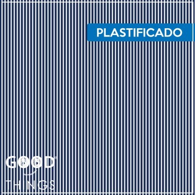 Tecido Plastificado | Riscas Marinho