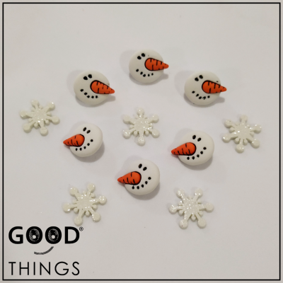 Botão Decorativo | Snowman Faces