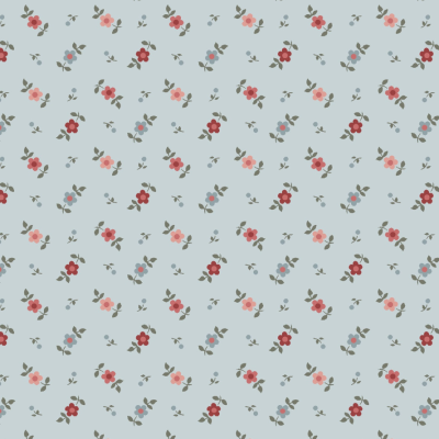 FUXICOS E FRICOTES | Floridos Preferidos | Micro Floral Azul