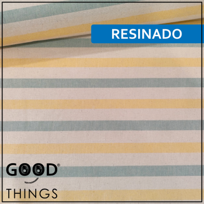 Tecido Resinado | Linho Alentejano Riscas Duas Cores