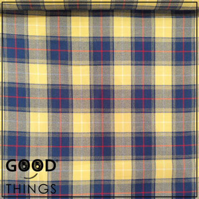 Vaiela Tartan Azul e Amarelo