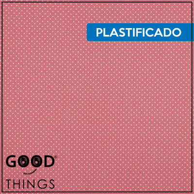 Tecido Plastificado | Bolinhas Rosa Velho