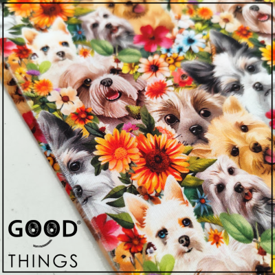 Tecido 3D | Puppy Garden