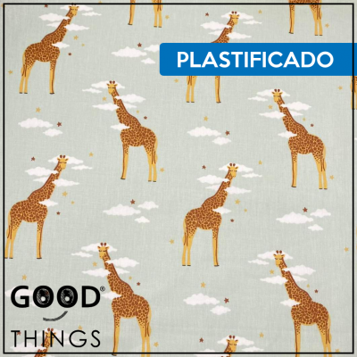 Tecido Plastificado | Girafas fundo Água