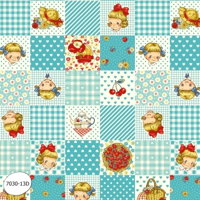 QUILT GATE FABRICS | Margret & Sophie | Small Patchwork Squares Blue