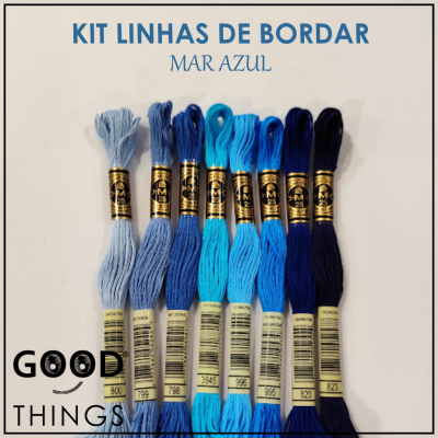 DMC | Kit Linha Bordar | Mar Azul