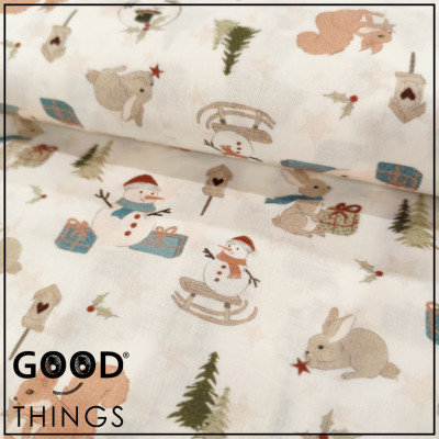 Tecido Natal | Bonecos de Neve e Bichinhos