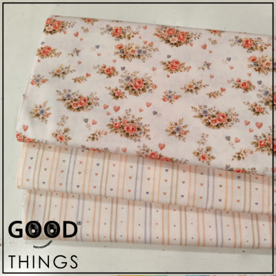 Tecido Listrado Bolinhas fundo Bege