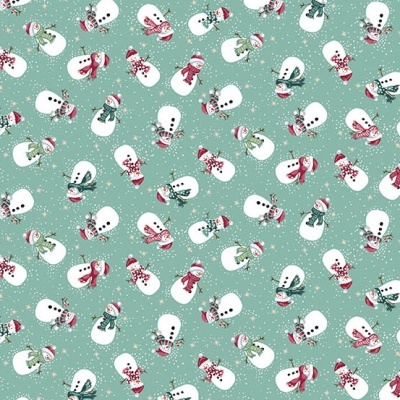 MAKOWER UK | Country Christmas | Snowmen Teal