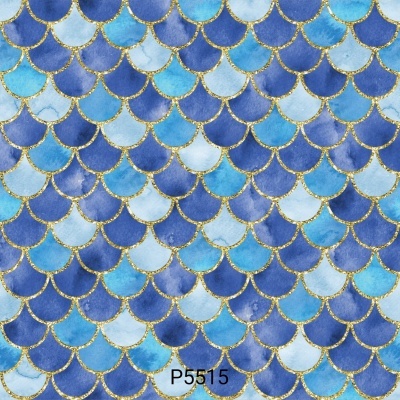 Tecido Plastificado | Escamas Azuis