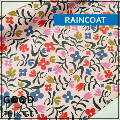 Tecido Gabardine | Flores fundo Rosa