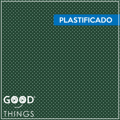 Tecido Plastificado | Bolinhas Verde Escuro