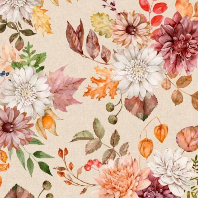 Half Panama | Floral Rosa Velho e Bege