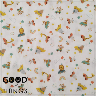 Tecido Carrinhos na Selva