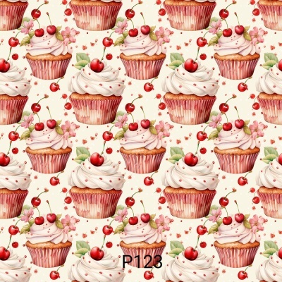 Tecido Plastificado | Cupcakes e Cerejas