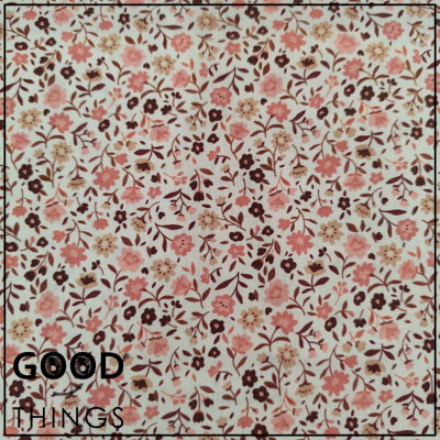 Tecido Florinhas | Florinhas Rosa fundo Branco